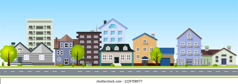 Residential building background 