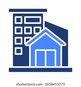 Elemento de icono de edificio residencial para diseño