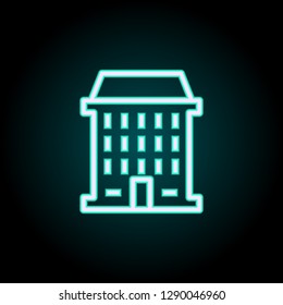 residential building icon. Elements of Buildings in neon style icons. Simple icon for websites, web design, mobile app, info graphics