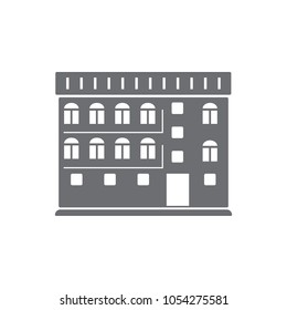 residential building icon. Simple element illustration. residential building symbol design template. Can be used for web and mobile on white background