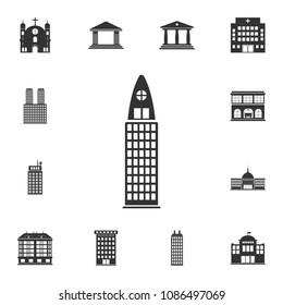 Residential building icon. Simple element illustration. Residential building symbol design  from Buildings collection set. Can be used for web and mobile on white background