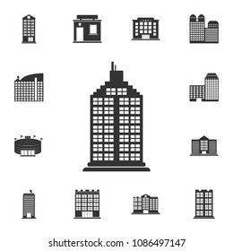 Residential building icon. Simple element illustration. Residential building symbol design  from Buildings collection set. Can be used for web and mobile on white background