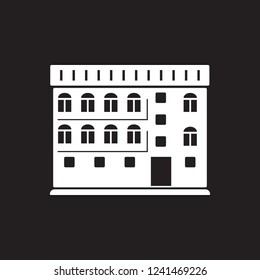 residential building icon. Simple element illustration. residential building symbol design template. Can be used for web and mobile