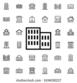 Residential building icon. Universal set of buildings for website design and development, app development