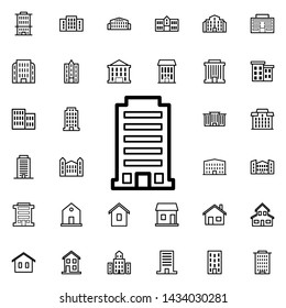 Residential building icon. Universal set of buildings for website design and development, app development