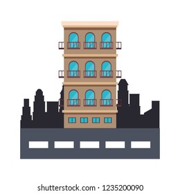 Residential building isolated