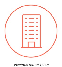 Residential building line icon.