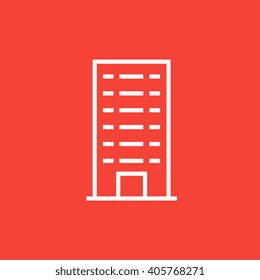 Residential building line icon.