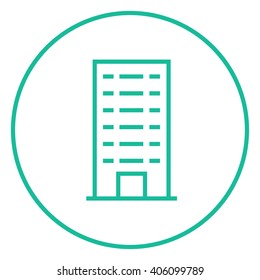 Residential building line icon.