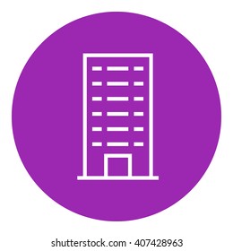 Residential building line icon.