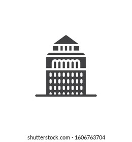 Residential building vector icon. filled flat sign for mobile concept and web design. City buildings architecture glyph icon. Symbol, logo illustration. Vector graphics