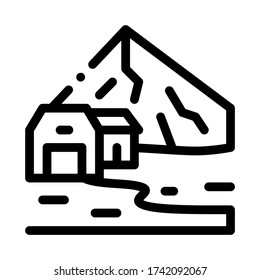 residential buildings in highlands icon vector. residential buildings in highlands sign. isolated contour symbol illustration