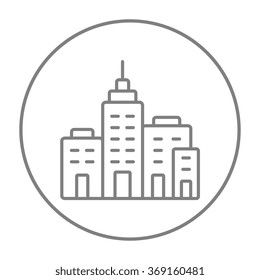 Residential Buildings Line Icon.