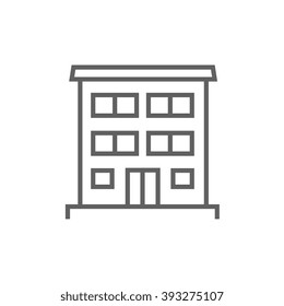 Residential buildings line icon.