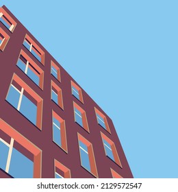 Residential buildings. Minimalist buildings and structures. Megapolis. High-Rise Buildings