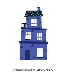 Residential and city houses flat cartoon illustrations. City architecture, stores retro and modern buildings. Exterior