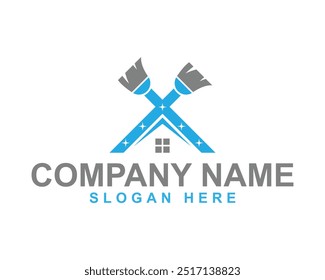 Residential and commercial cleaning service logo, home and building clean icon, window cleaning icon, janitor, roof cleaning service icon, commercial building office pressure power cleaning