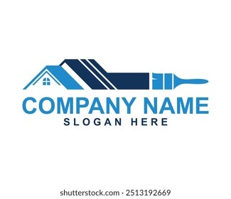 Residential and commercial house painting logo, paint company logo, house paint icon, painting and decorating, house painting service, decor and repair, property and home logo, modern painting company