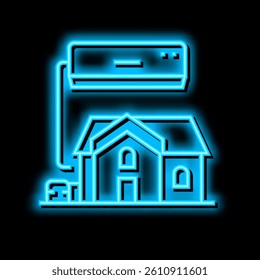 residential conditioning system neon light sign vector. residential conditioning system illustration