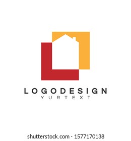 residential construction logo vector design full color