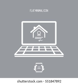 Residential document service - Vector flat icon