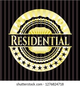 Residential gold shiny badge