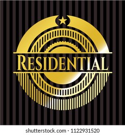 Residential golden emblem