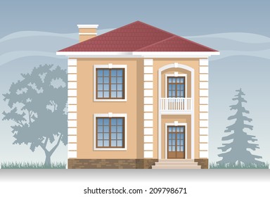 Residential house facade