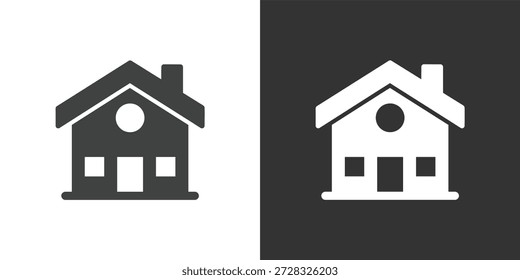 Icono de la casa residencial. Icono de la serie de glifos sólidos
