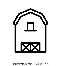 residential house property exterior view building editable outline icon. 