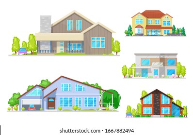 Wohnhäuser und Villen, Immobilienwohnungen, Landhäuser und Stadthäuser,