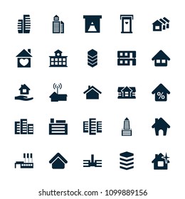 Residential Icon Collection 25 Residential Filled Stock Vector (Royalty ...