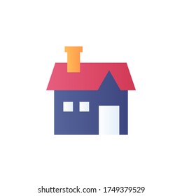 diseño de color vectorial de diseño plano de icono residencial. aislado en fondo blanco