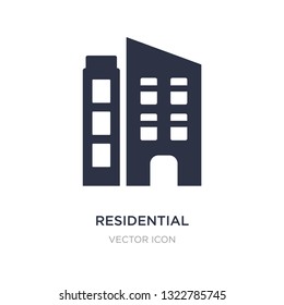 residential icon on white background. Simple element illustration from Future technology concept. residential sign icon symbol design.