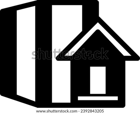 Residential Icon: "Representing the elegance of residential living, this icon is perfect for real estate and housing-related projects. It captures the essence of comfortable and stylish homes in a tra