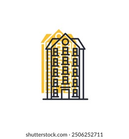 Residential icon vector illustration. Residential symbol isolated on white background