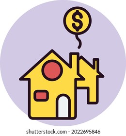 Residential Linear Vector Icon Design