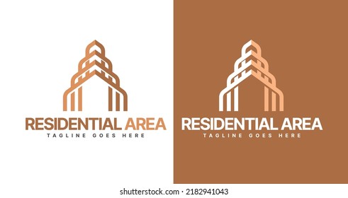 Residential Logo Design Vector Icon Symbol Template. Residence Logo Vector Design