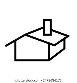 residential minimalist house icon vector