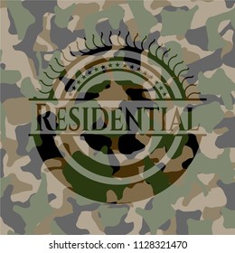 Residential on camouflaged pattern