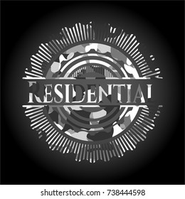 Residential on grey camo pattern