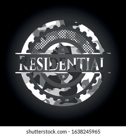 Residential on grey camouflage pattern