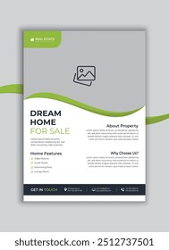 Residential, real estate flyer, property sale flyer, advertising flyer template, house sale marketing banner, minimalist home for sale flyer