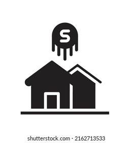 residential, real estate solid style icon. vector designs that are suitable for websites, applications, apps.
