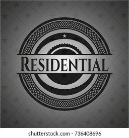 Residential retro style black emblem