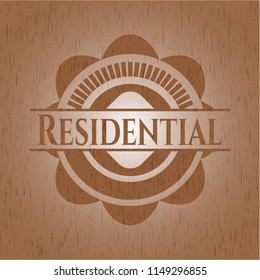 Residential retro style wooden emblem