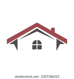 Residential roof design icon logo illustration