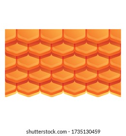 Residential roof icon. Cartoon of residential roof vector icon for web design isolated on white background