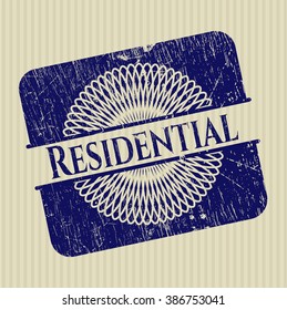 Residencial con textura de sello de caucho