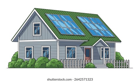 Residential Solar Power Sustainable Living Green Energy Home Solution for the Future